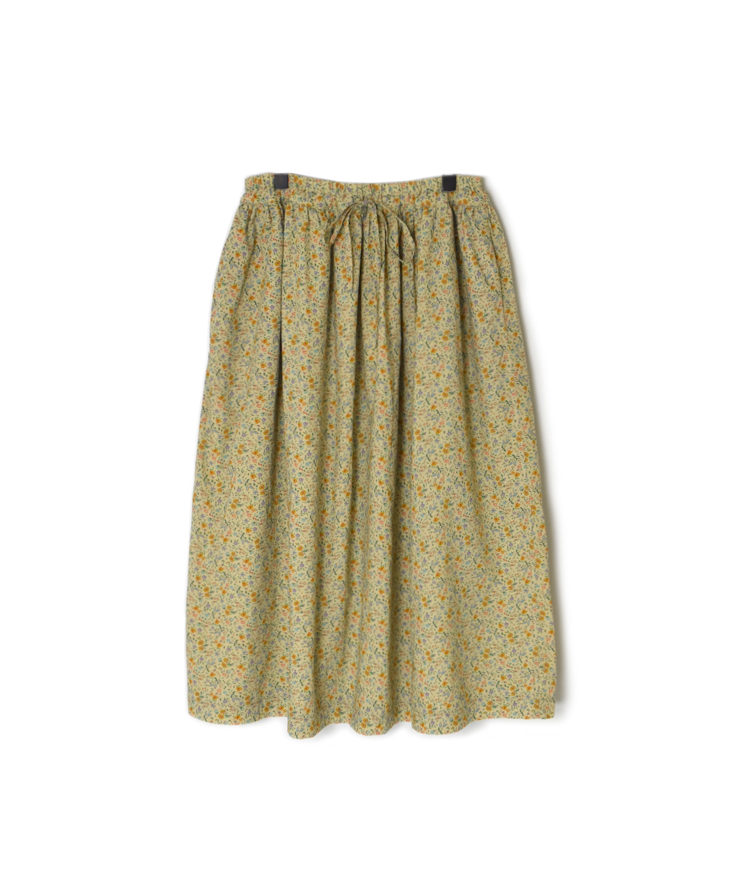 INAM2515FD(スカート) COTTON FLOWER PRINT GATHERED EASY SKIRT WITH LINING