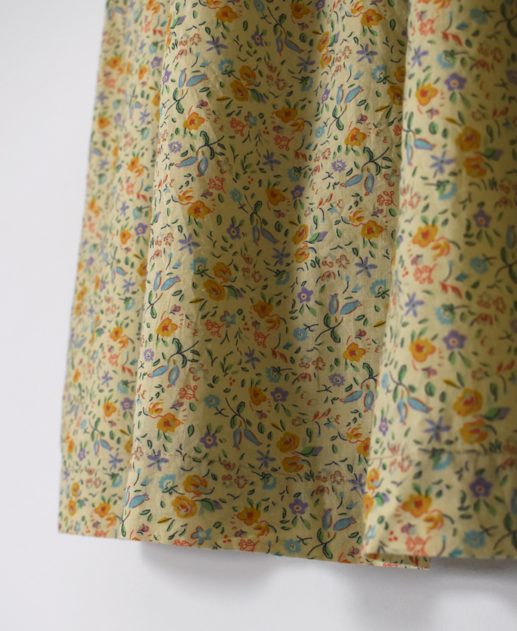 INAM2515FD(スカート) COTTON FLOWER PRINT GATHERED EASY SKIRT WITH LINING