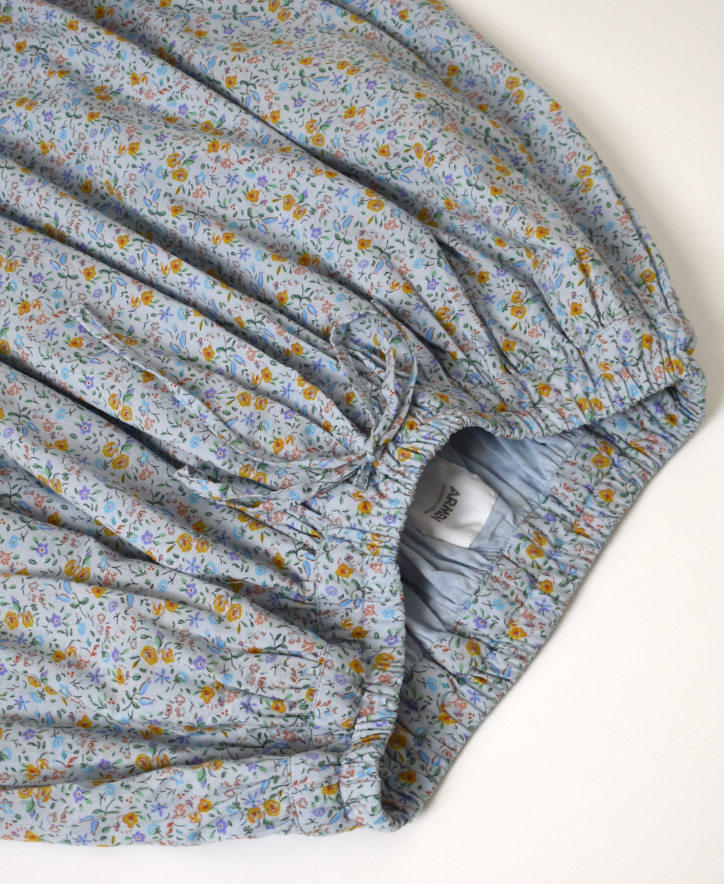 INAM2515FD(スカート) COTTON FLOWER PRINT GATHERED EASY SKIRT WITH LINING