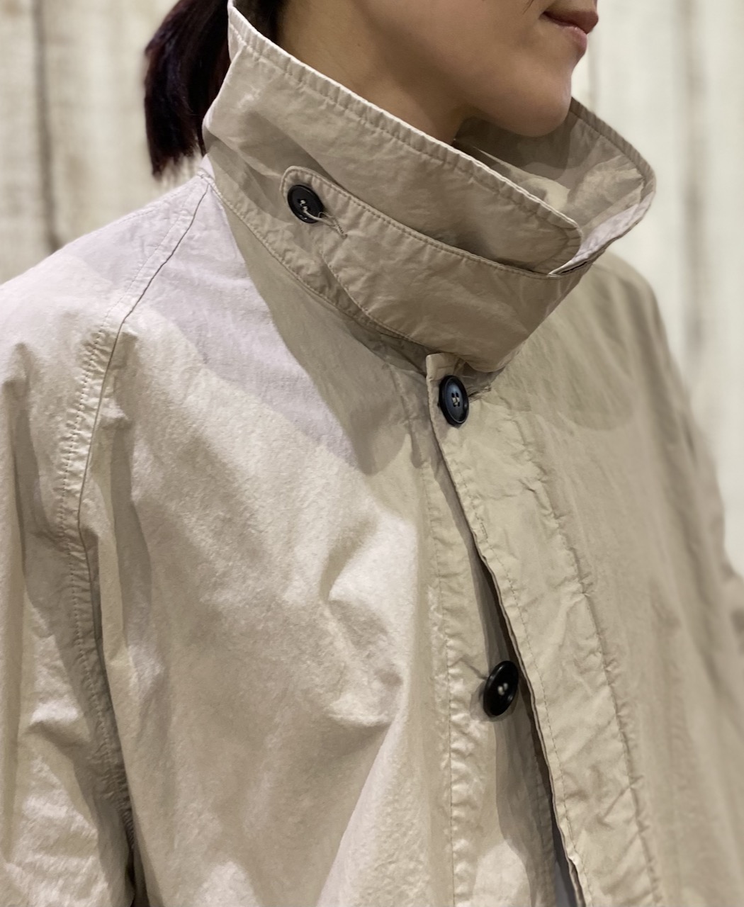 NHT2352TC (コート) LIGHT WEIGHT COTTON OVERDYE BALMACAAN SHORT COAT