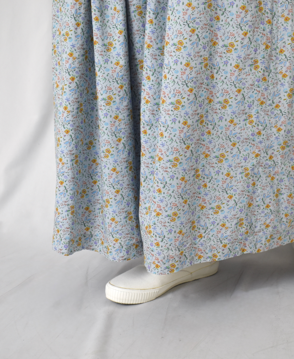 INAM2515FD(スカート) COTTON FLOWER PRINT GATHERED EASY SKIRT WITH LINING