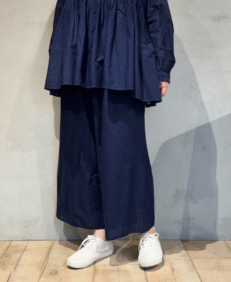 NMDS25265(パンツ) 80s VOIL DOT&TREE BLOCK PRINT EASY PANTS
