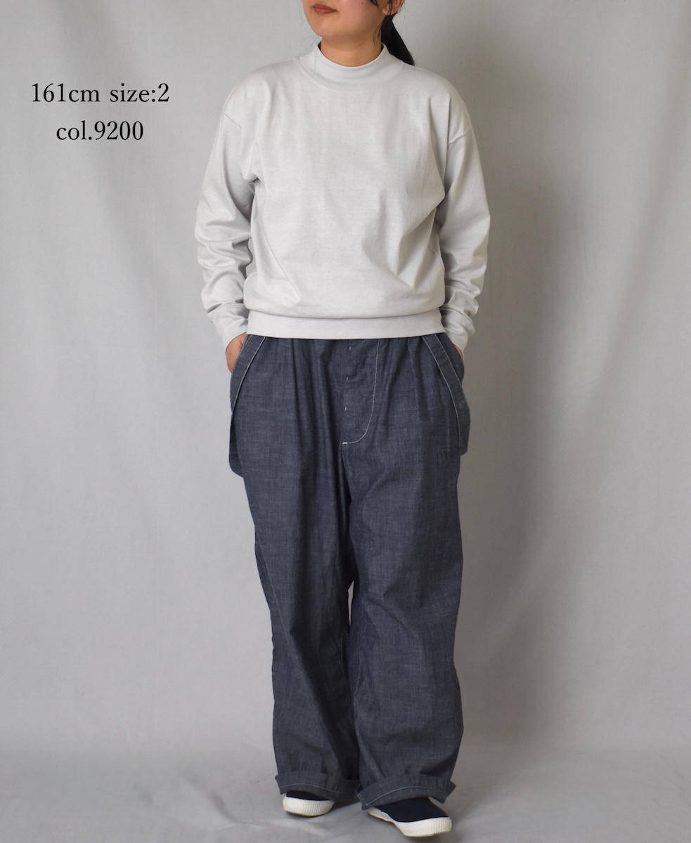 GNAM2401 (Tシャツ) SINGLE JERSEY MOCK-NECK LONG SLEEVE T-SHIRT