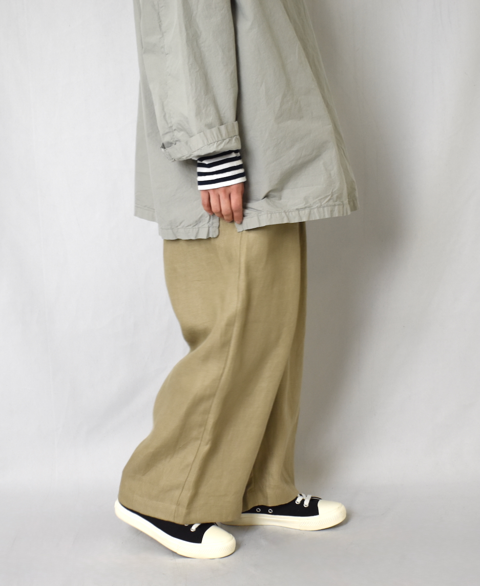 GNMDS2502NLT(パンツ) LINEN TWILL 2TUCK WIDE EASY PANTS│