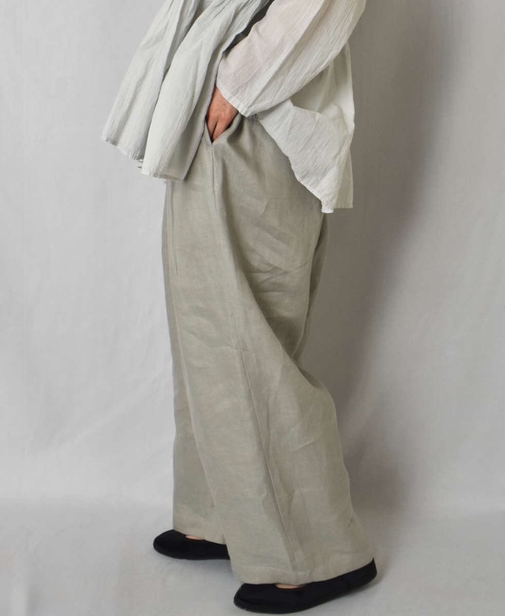 GNMDS2502NLT(パンツ) LINEN TWILL 2TUCK WIDE EASY PANTS│