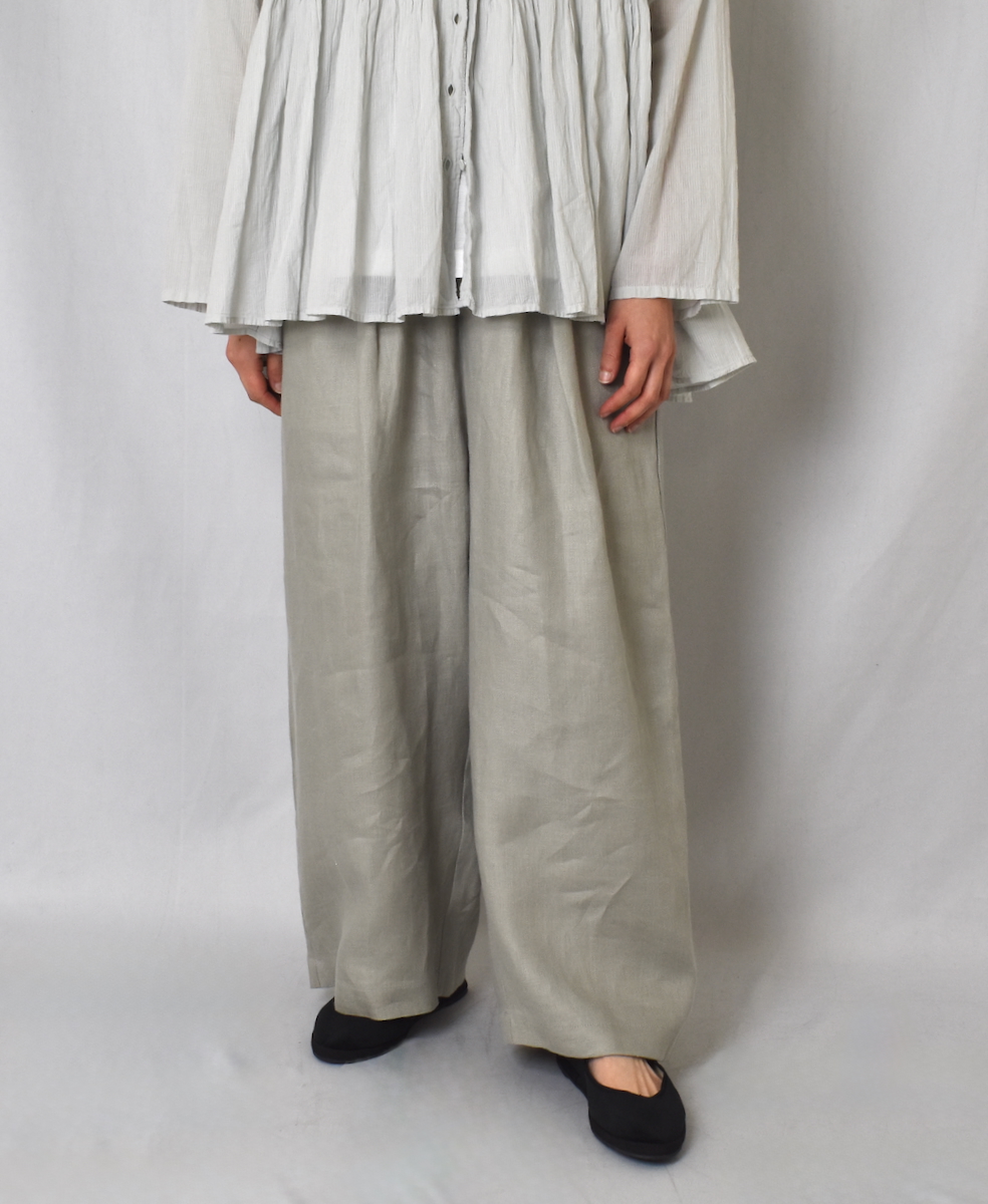 GNMDS2502NLT(パンツ) LINEN TWILL 2TUCK WIDE EASY PANTS│