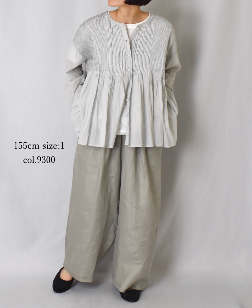●GNMDS2502NLT(パンツ) LINEN TWILL 2TUCK WIDE EASY PANTS