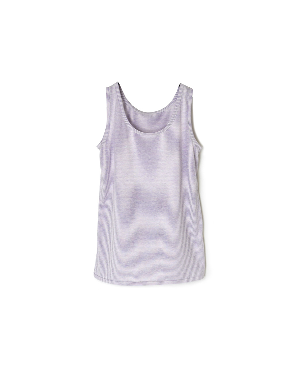 GNMDS24012(ノースリーブ) 40/1SZ SINGLE JERSEY STRIPE U-NECK 2WAY TANK TOP