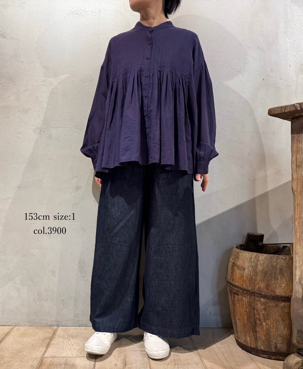 GNMDS2102CL (パンツ) 5.1oz WASHED COTTON / LINEN DENIM EASY WIDE PANTS