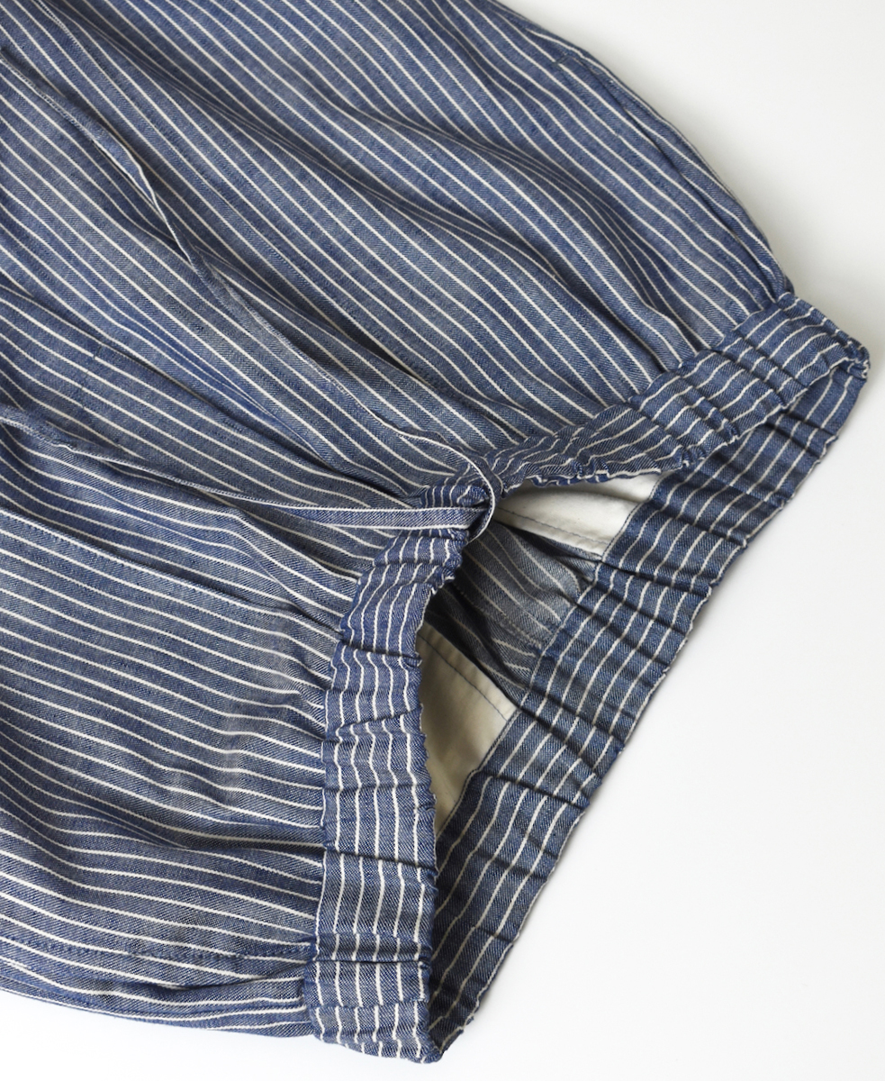 GNSL25010(パンツ) INDIGO TWILL STRIPE EASY TAPERED PANTS