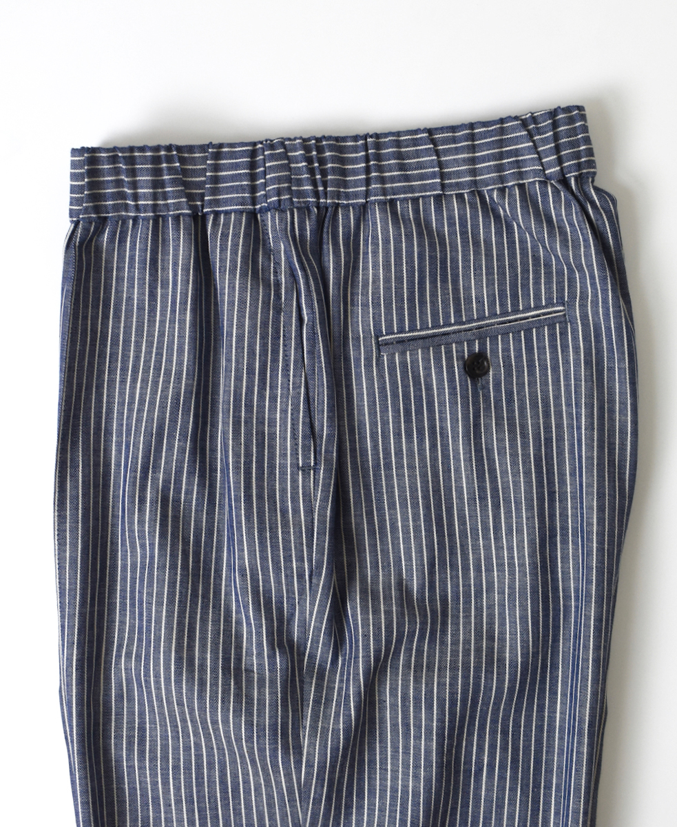 GNSL25010(パンツ) INDIGO TWILL STRIPE EASY TAPERED PANTS