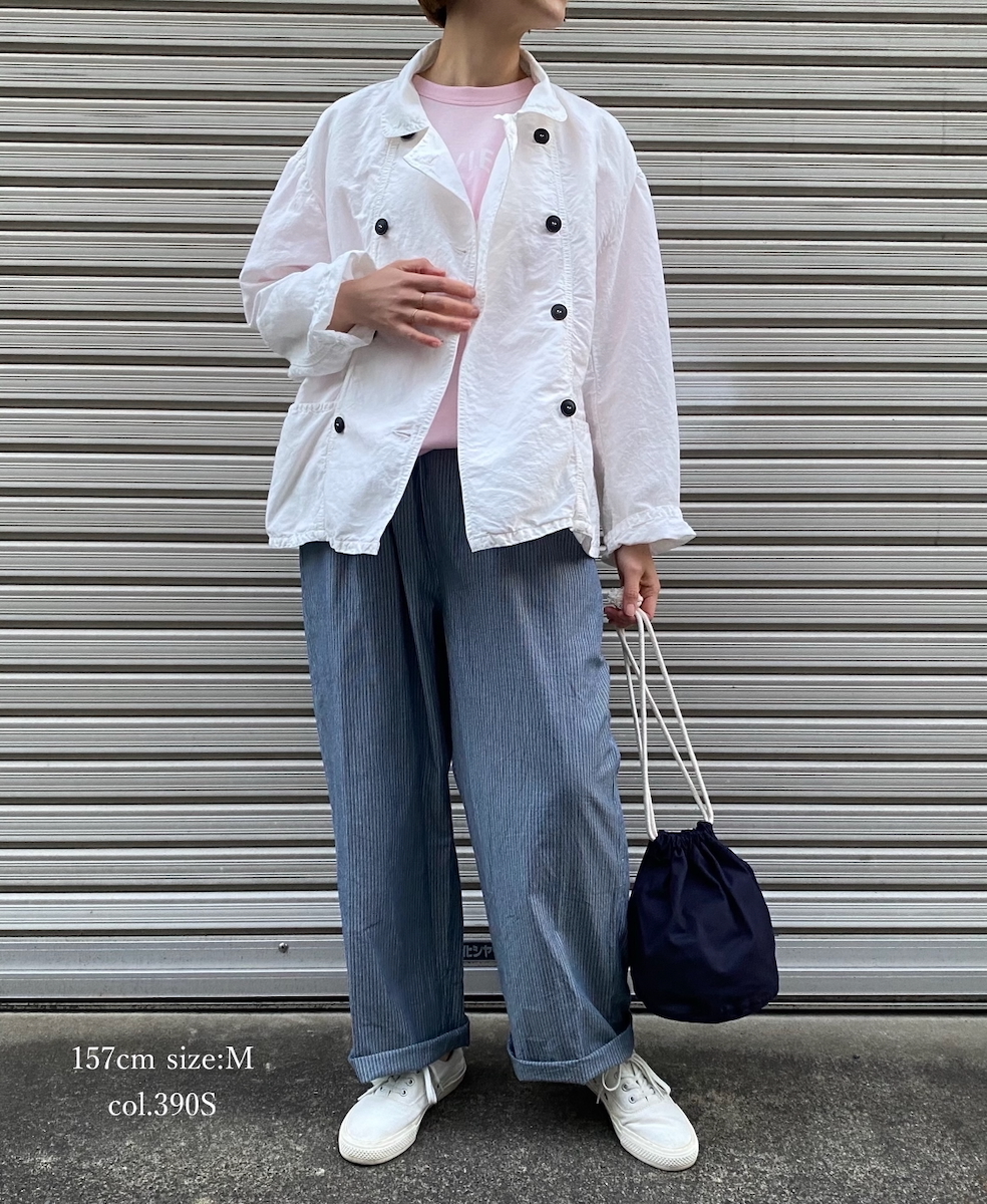NVL2523(パンツ) POPLIN STRIPE EASY PANTS