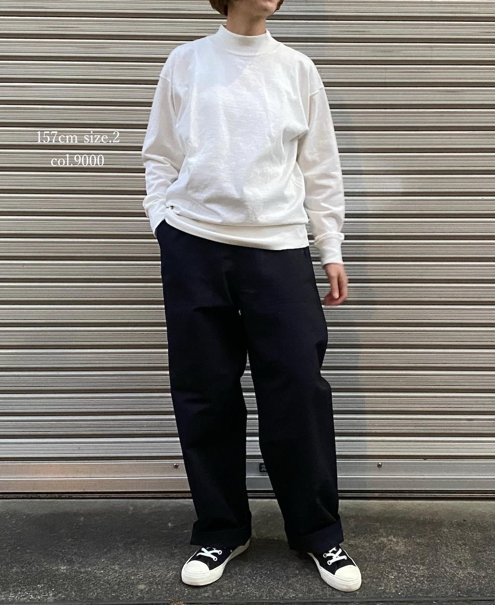 GNAM2401 (Tシャツ) SINGLE JERSEY MOCK-NECK LONG SLEEVE T-SHIRT