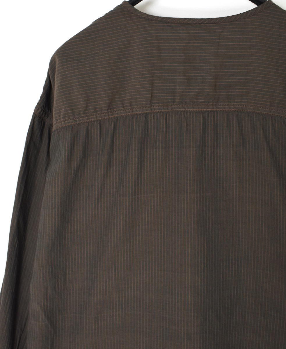 IMDSH2511CSD(シャツ) HANDWOVEN COTTON STRIPE(OVERDYE)  MDS PULLOVER SHIRT