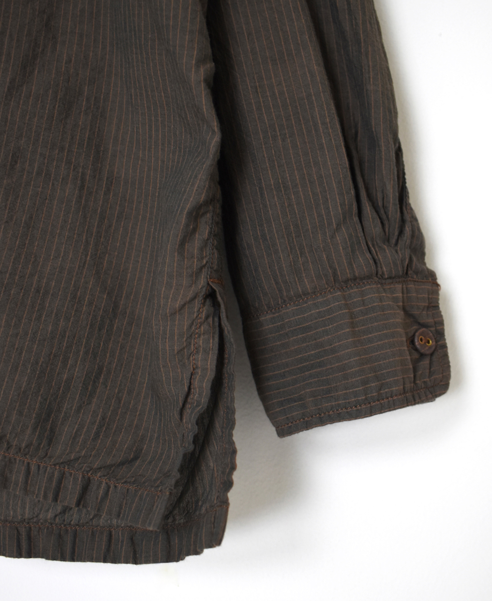 IMDSH2511CSD(シャツ) HANDWOVEN COTTON STRIPE(OVERDYE)  MDS PULLOVER SHIRT