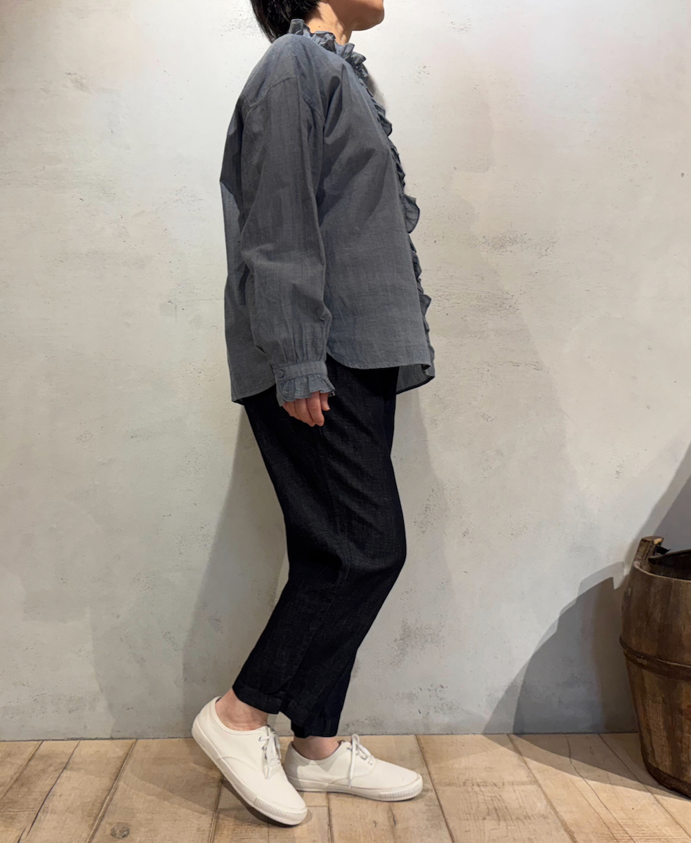 GNMDS2101CL (パンツ) 5.1oz WASHED COTTON / LINEN DENIM EASY TAPERED PANTS