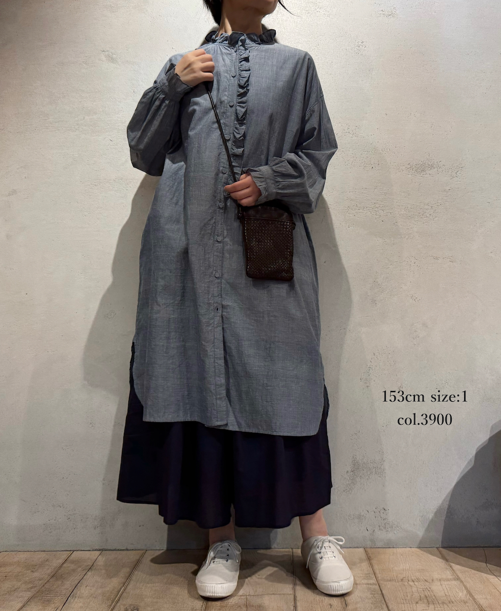 NMDS25205(キュロット) 60s ORGANIC CAMBRIC GATHERED CULOTTES