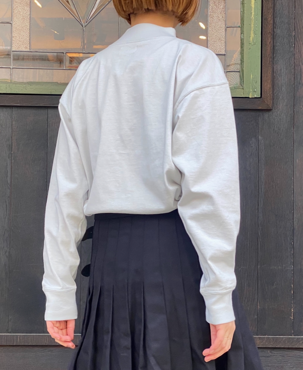 GNAM2401 (Tシャツ) SINGLE JERSEY MOCK-NECK LONG SLEEVE T-SHIRT