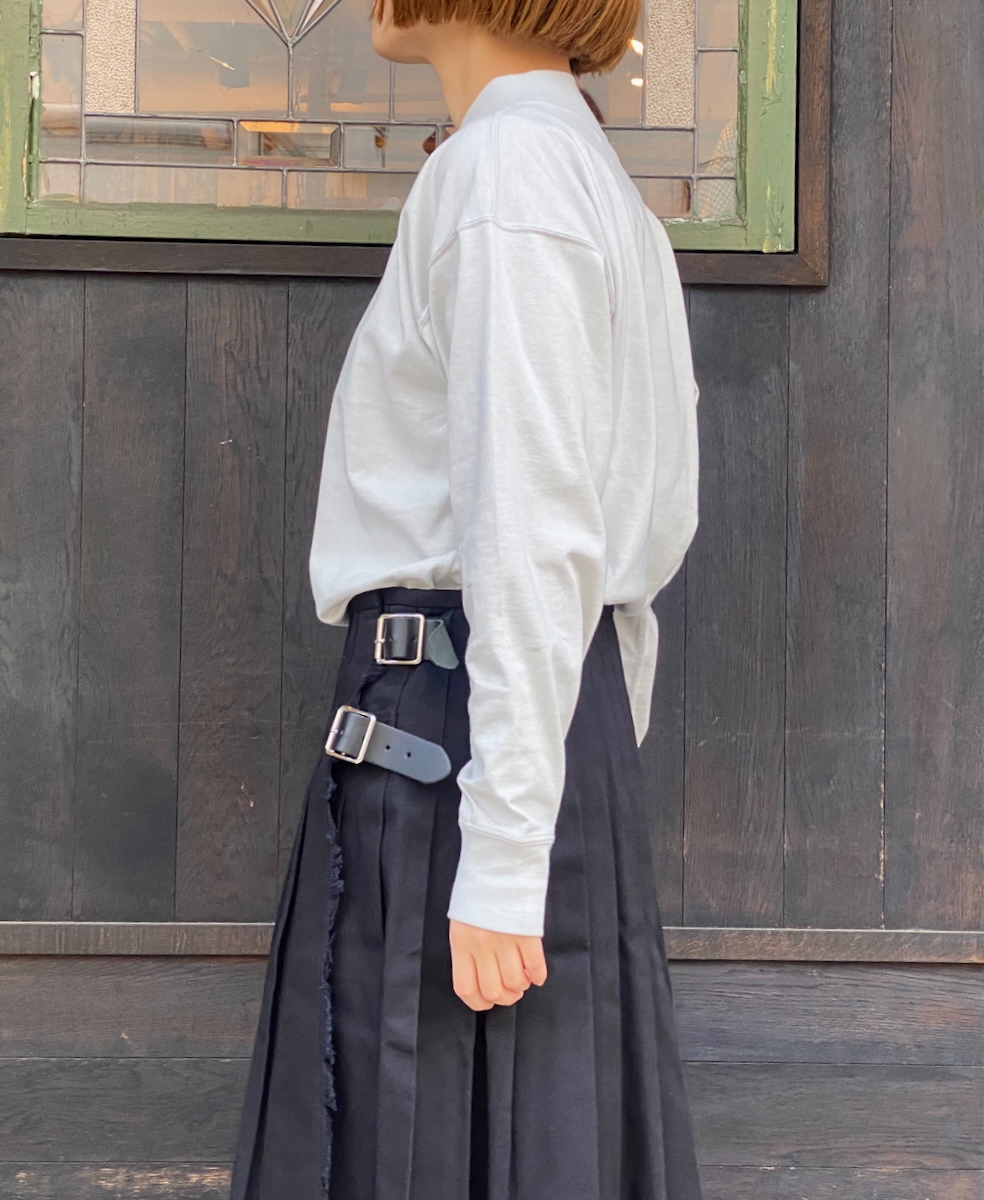 GNAM2401 (Tシャツ) SINGLE JERSEY MOCK-NECK LONG SLEEVE T-SHIRT