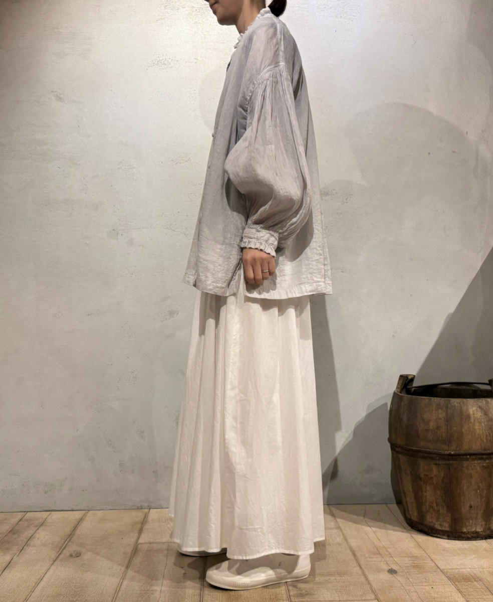 NMDS25205(キュロット) 60s ORGANIC CAMBRIC GATHERED CULOTTES