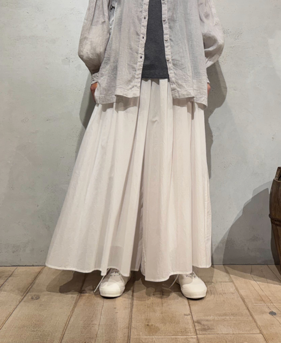 NMDS25205(キュロット) 60s ORGANIC CAMBRIC GATHERED CULOTTES