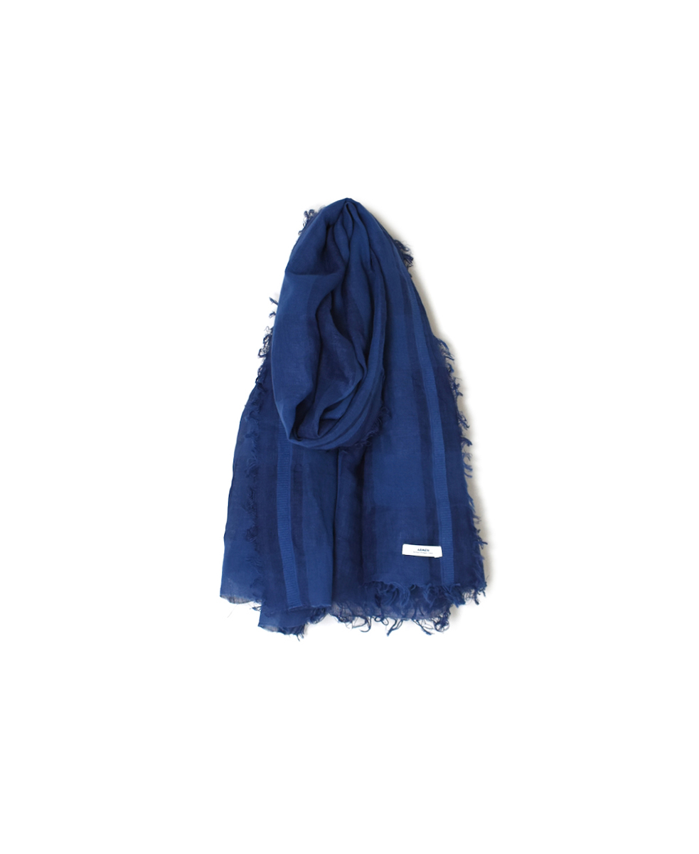 AGAM2501(ストール) LINEN/COTTON CHECK STOLE 70×180cm