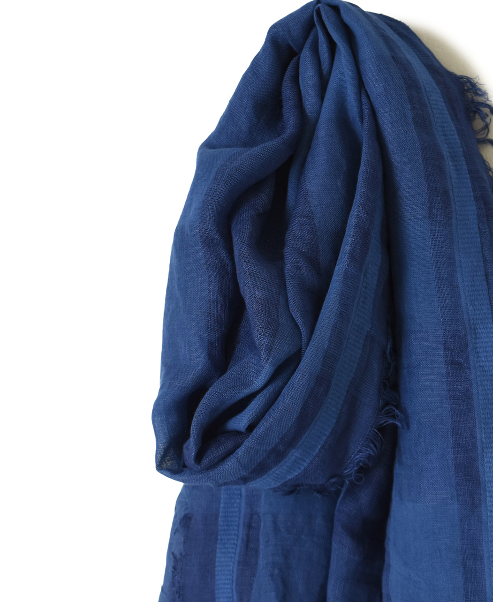 AGAM2501(ストール) LINEN/COTTON CHECK STOLE 70×180cm
