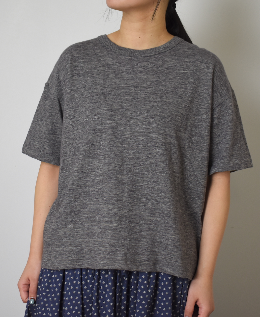 GNSL24041 (Tシャツ) SLUB VINTAGE CREW-NECK BACKSIDE SLIT T-SHIRT