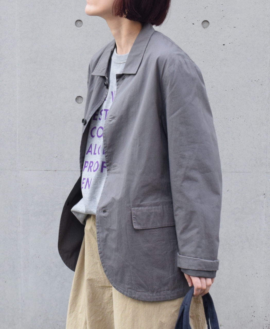 NVL2501CP(ジャケット) 40s ORGANIC POPLIN SIDE VENTS REGULAR COLLAR JACKET