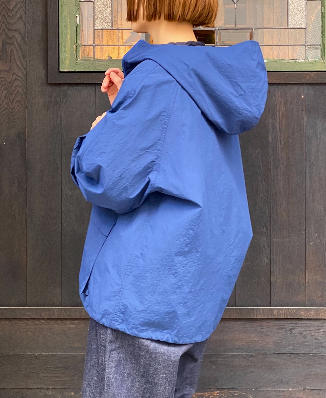 NHT2511CNC(ジャケット) NYLON/COTTON HOODED PARKA WITH GUSSETED POCKET