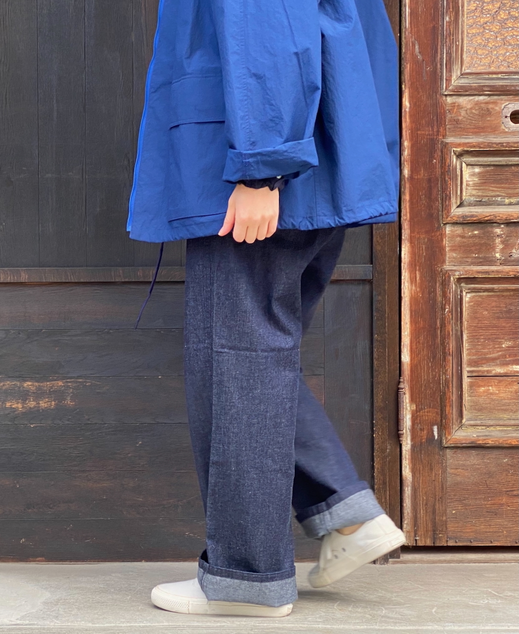NHT2511CNC(ジャケット) NYLON/COTTON HOODED PARKA WITH GUSSETED POCKET