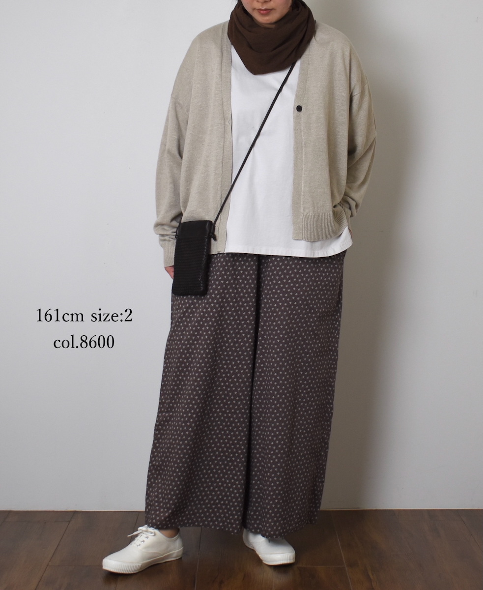 NSL25106(パンツ) 80s COTTON VOILE SMALL FLOWER PRINT WIDE EASY PANTS