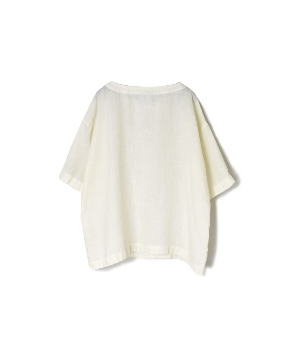 ●NAM1631LP (シャツ) LINEN PLAIN BOAT NECK S/SL SHIRT
