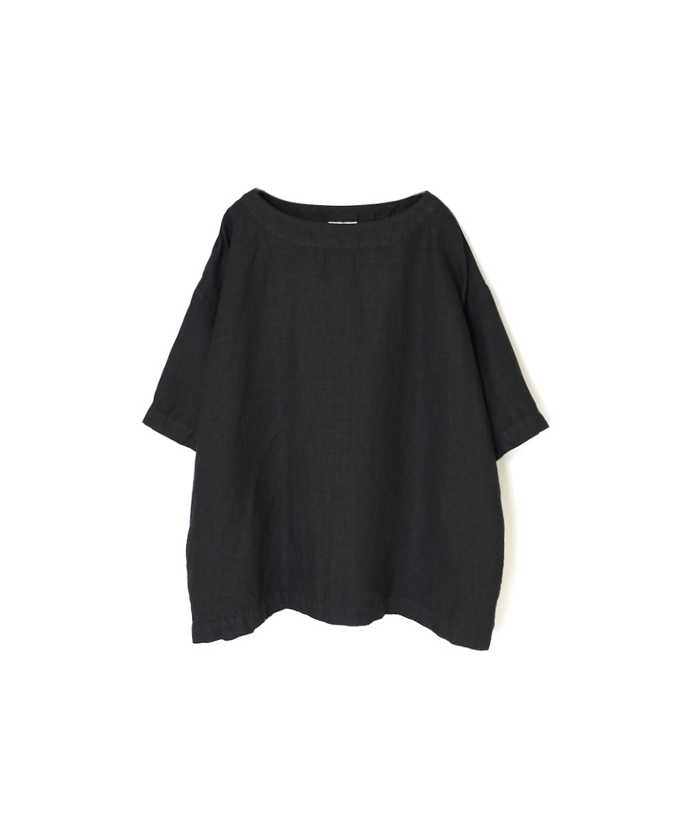 ●NAM1631LP (シャツ) LINEN PLAIN BOAT NECK S/SL SHIRT