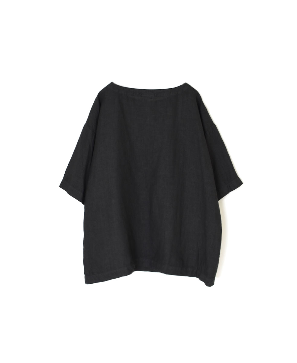 ●NAM1631LP (シャツ) LINEN PLAIN BOAT NECK S/SL SHIRT