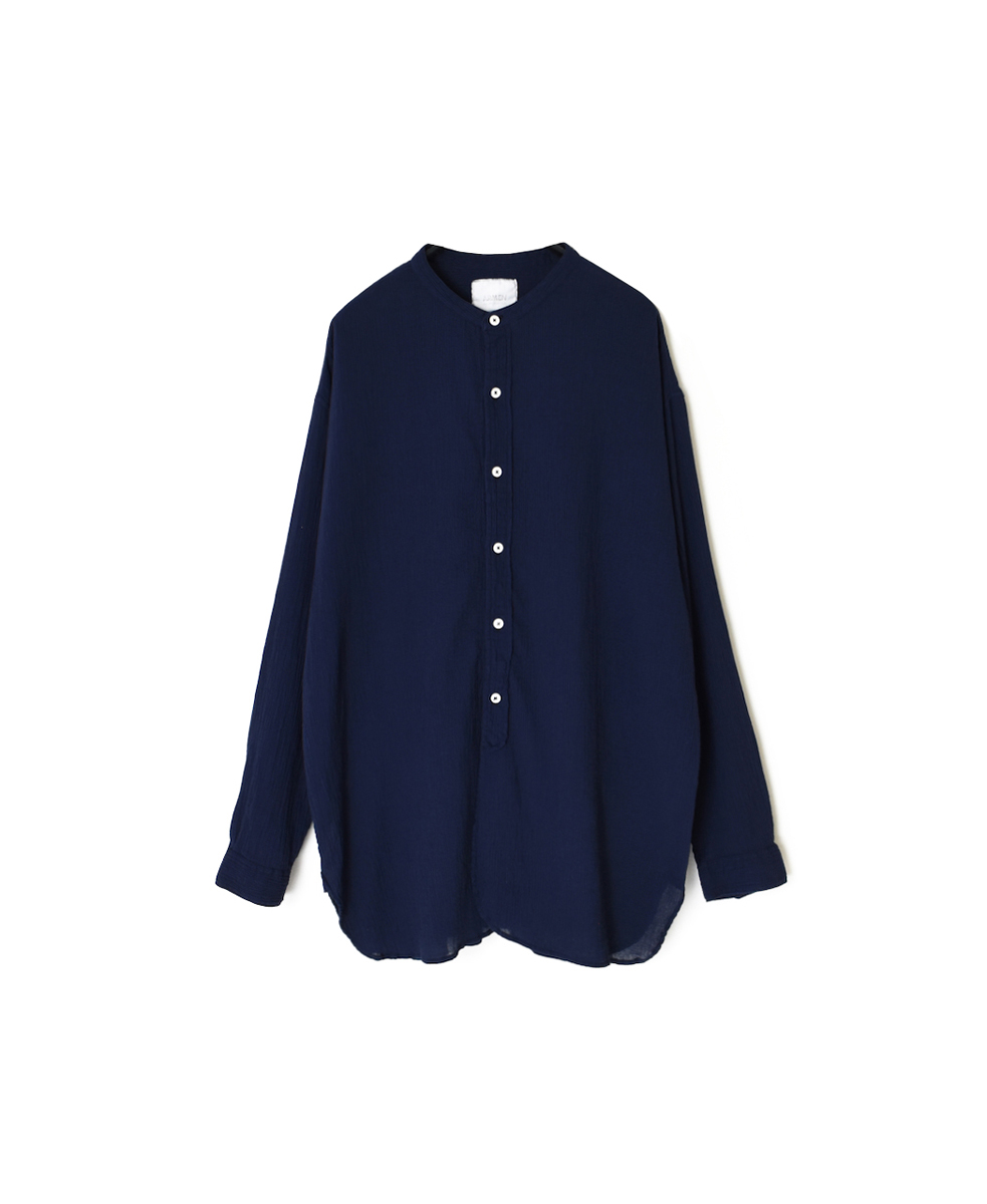 INAM2501GSD(シャツ) SINGLE GAUZE STRIPE OVERDYE UTILITY SHIRT