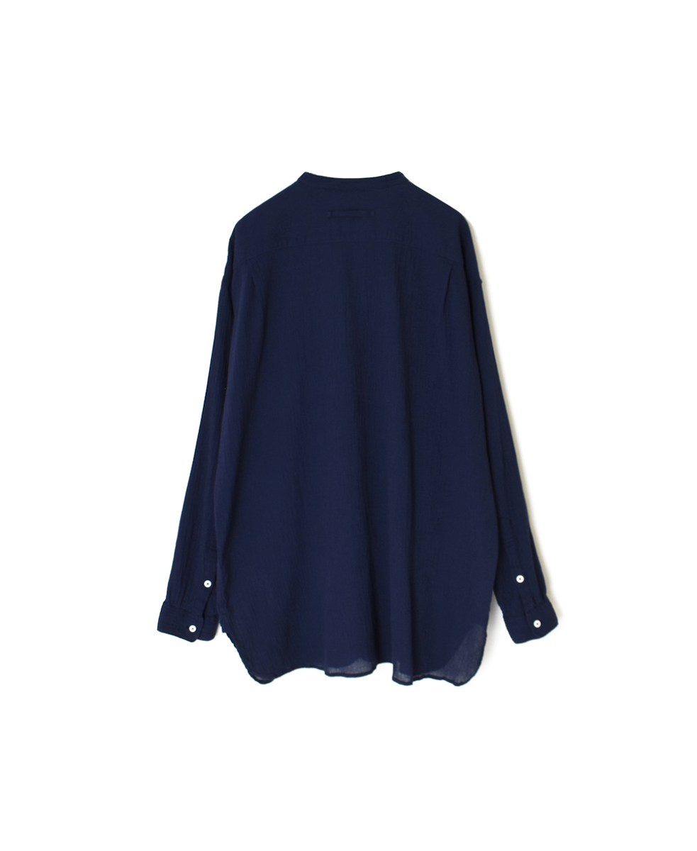 INAM2501GSD(シャツ) SINGLE GAUZE STRIPE OVERDYE UTILITY SHIRT