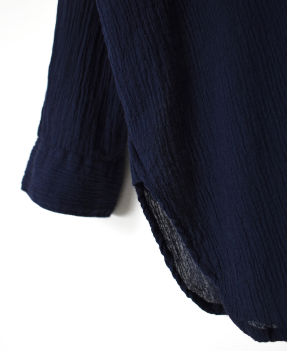 INAM2501GSD(シャツ) SINGLE GAUZE STRIPE OVERDYE UTILITY SHIRT