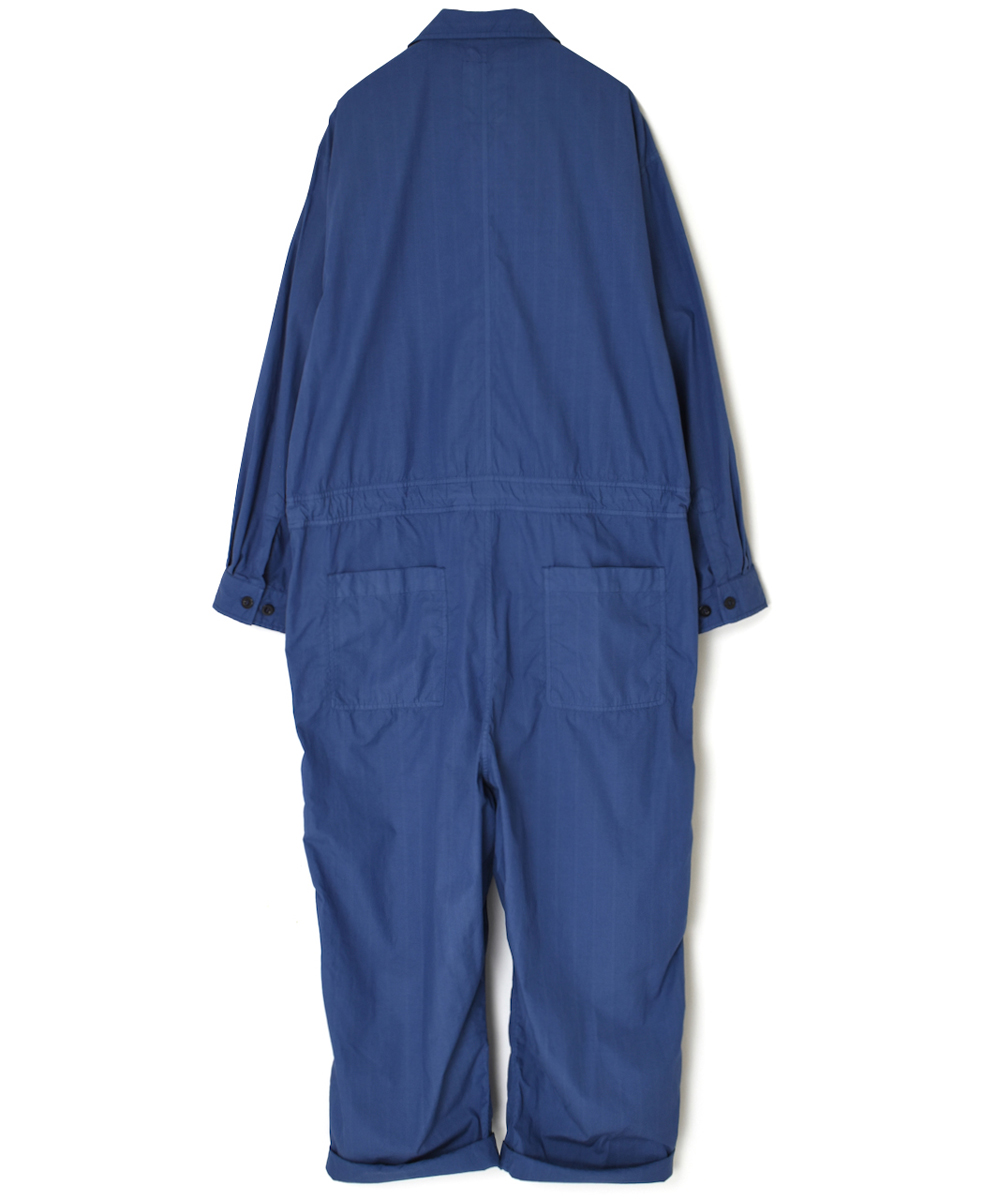 INHT2511STD(シャツ) COTTON STRIPE OVERDYE ONE-UP COLLAR OVERALLS