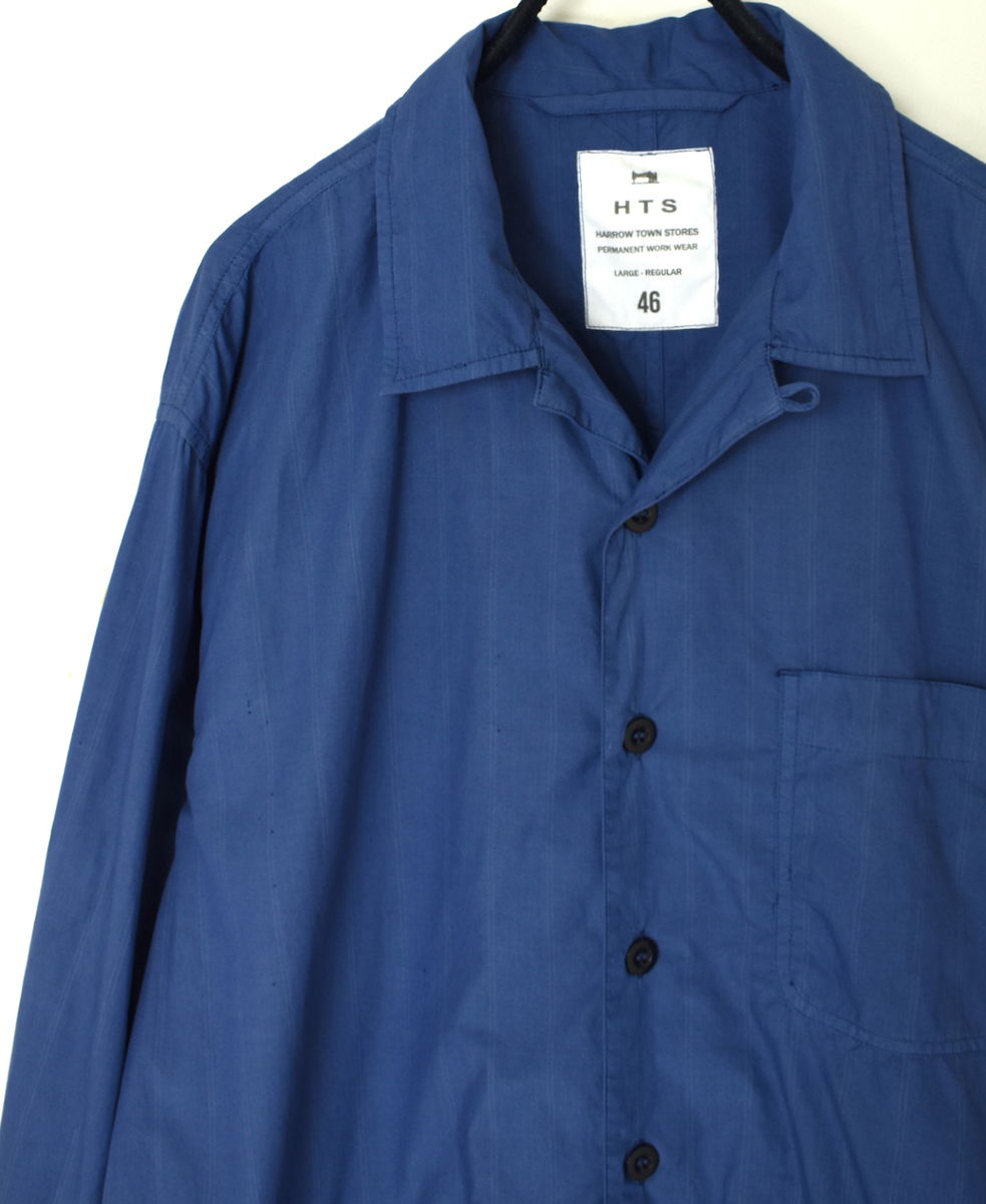 INHT2511STD(シャツ) COTTON STRIPE OVERDYE ONE-UP COLLAR OVERALLS