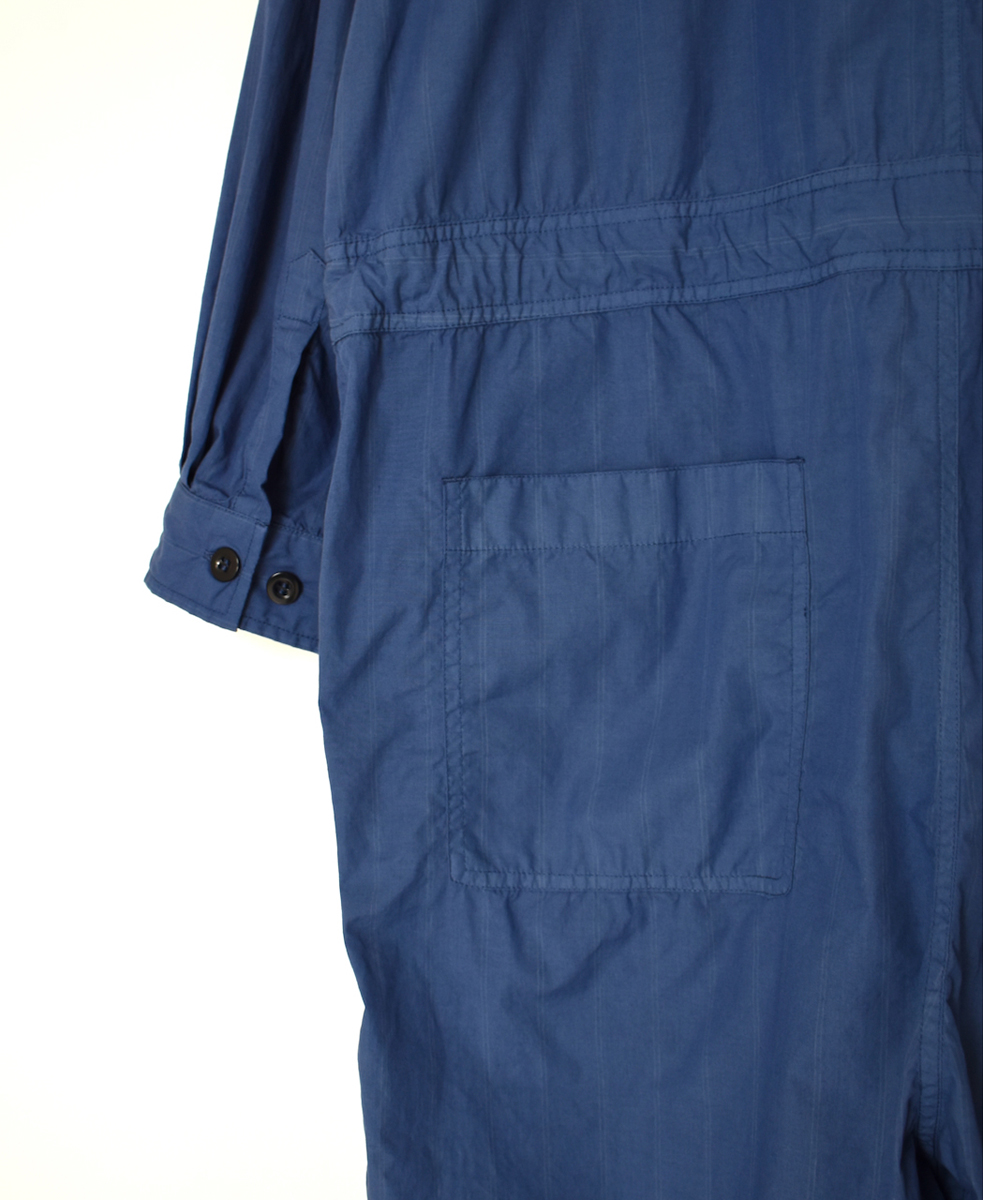 INHT2511STD(シャツ) COTTON STRIPE OVERDYE ONE-UP COLLAR OVERALLS