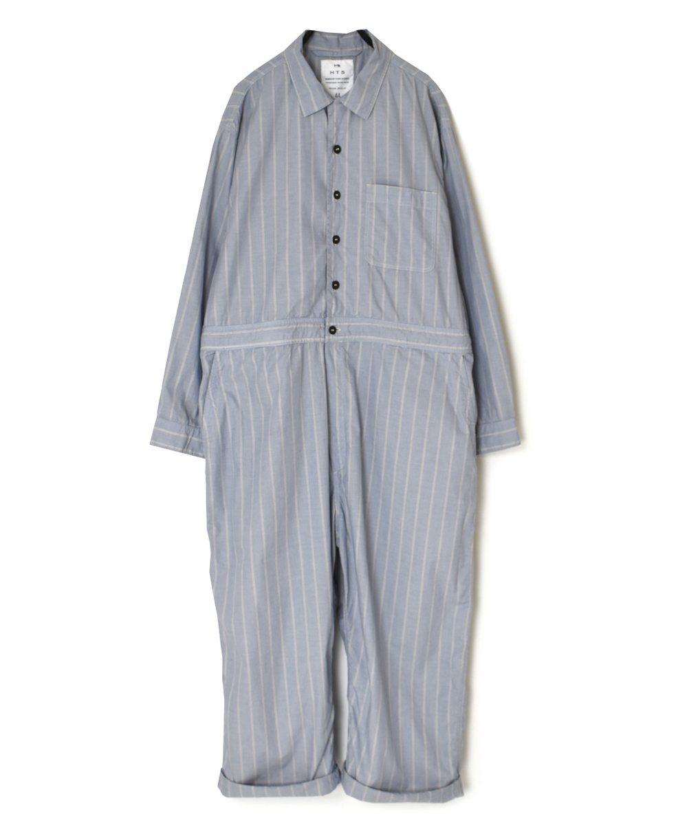 INHT2511STD(シャツ) COTTON STRIPE OVERDYE ONE-UP COLLAR OVERALLS