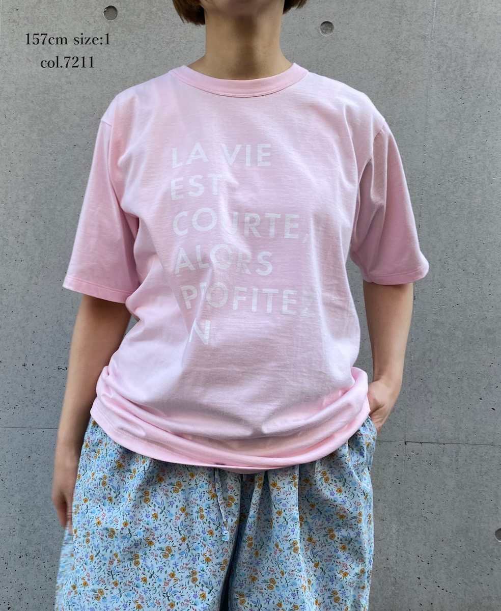 NFA1802P44(Tシャツ) "LA VIE EST" 4.4oz COTTON JERSEY CREW NECK OVERSIZED S/SL T-SHIRT