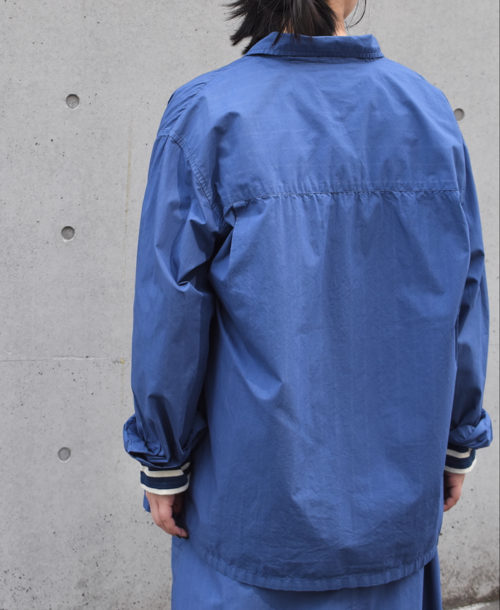 INHT2512STD(シャツ) COTTON STRIPE OVERDYE ONE-UP COLLAR SHIRT