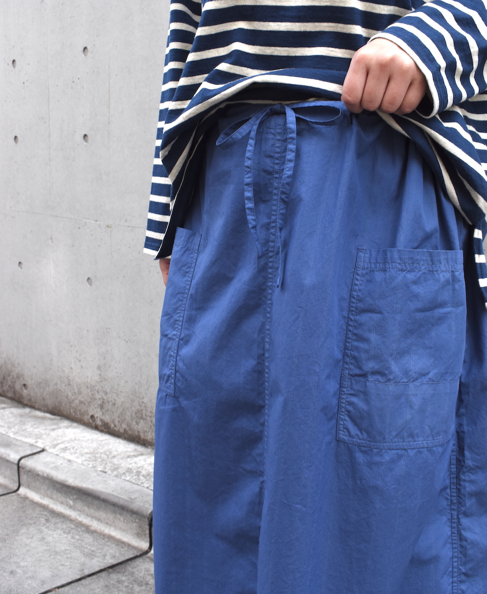 INHT2514STD(スカート) COTTON STRIPE OVERDYE EASY SKIRT