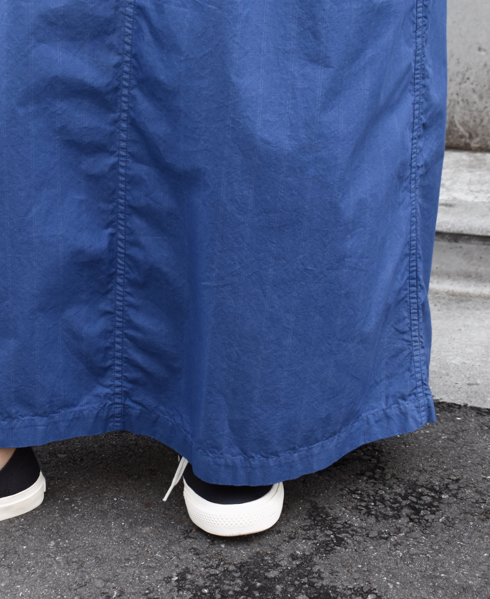 INHT2514STD(スカート) COTTON STRIPE OVERDYE EASY SKIRT