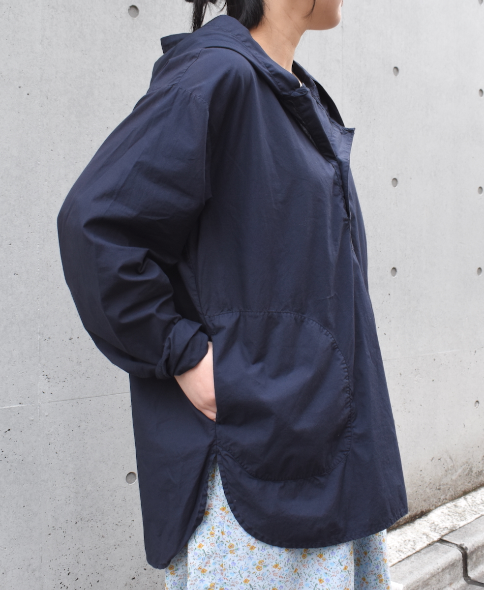 INHT2432CP (シャツ) 60s COTTON POPLIN OVERDYE HOODED PULLOVER SHIRT