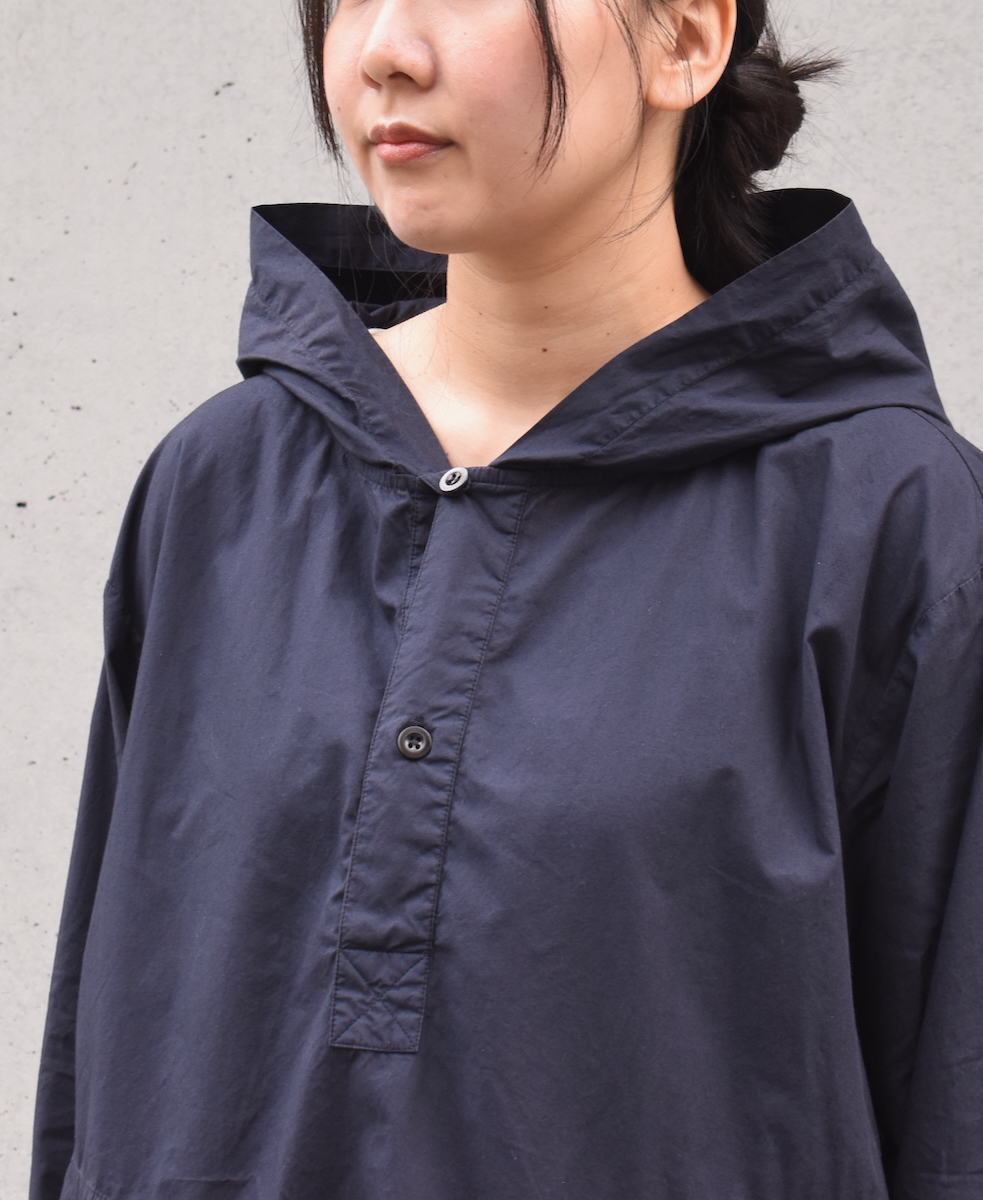 INHT2432CP (シャツ) 60s COTTON POPLIN OVERDYE HOODED PULLOVER SHIRT