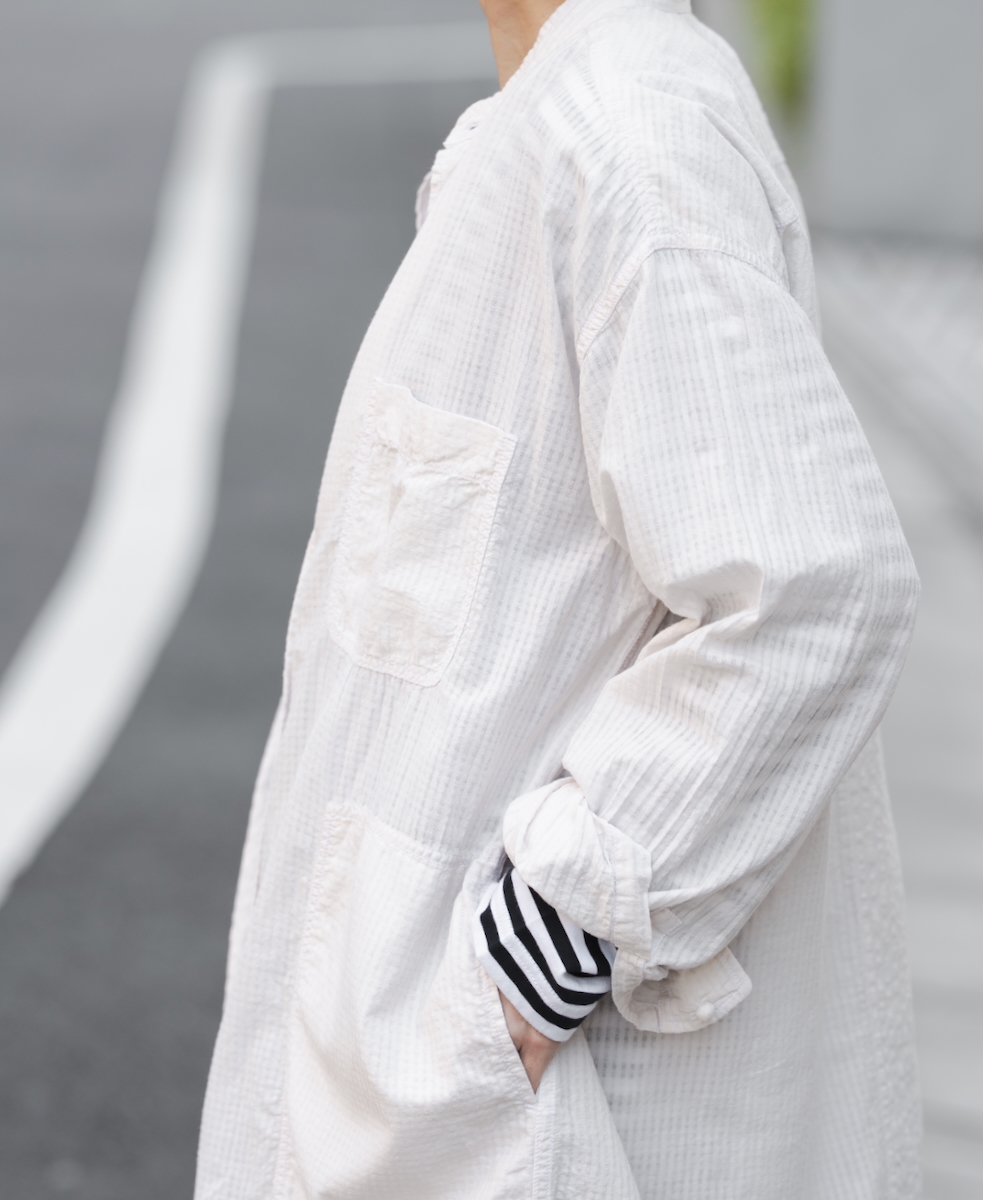 MDSH2482BD(ジャケット) 80s ORGANIC COTTON BIG CHECK × SMALL CHECK(BALL BUTTON) 4 POCKET LONG JACKET