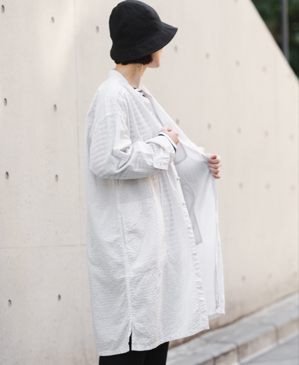 MDSH2482BD(ジャケット) 80s ORGANIC COTTON BIG CHECK × SMALL CHECK(BALL BUTTON) 4 POCKET LONG JACKET